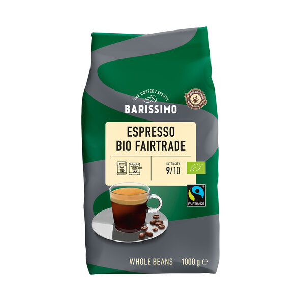 Bio Espresso Fairtrade, 8 x 1 kg, ganze Bohne