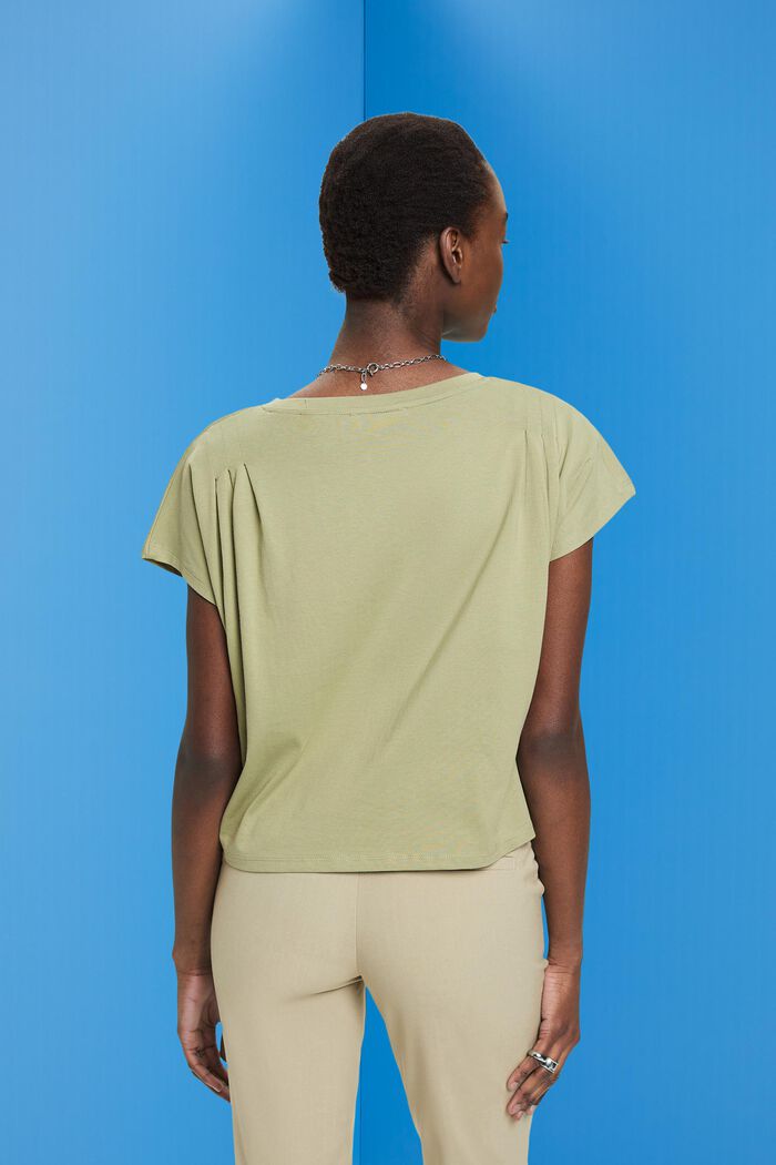 T-Shirt mit Faltendetails