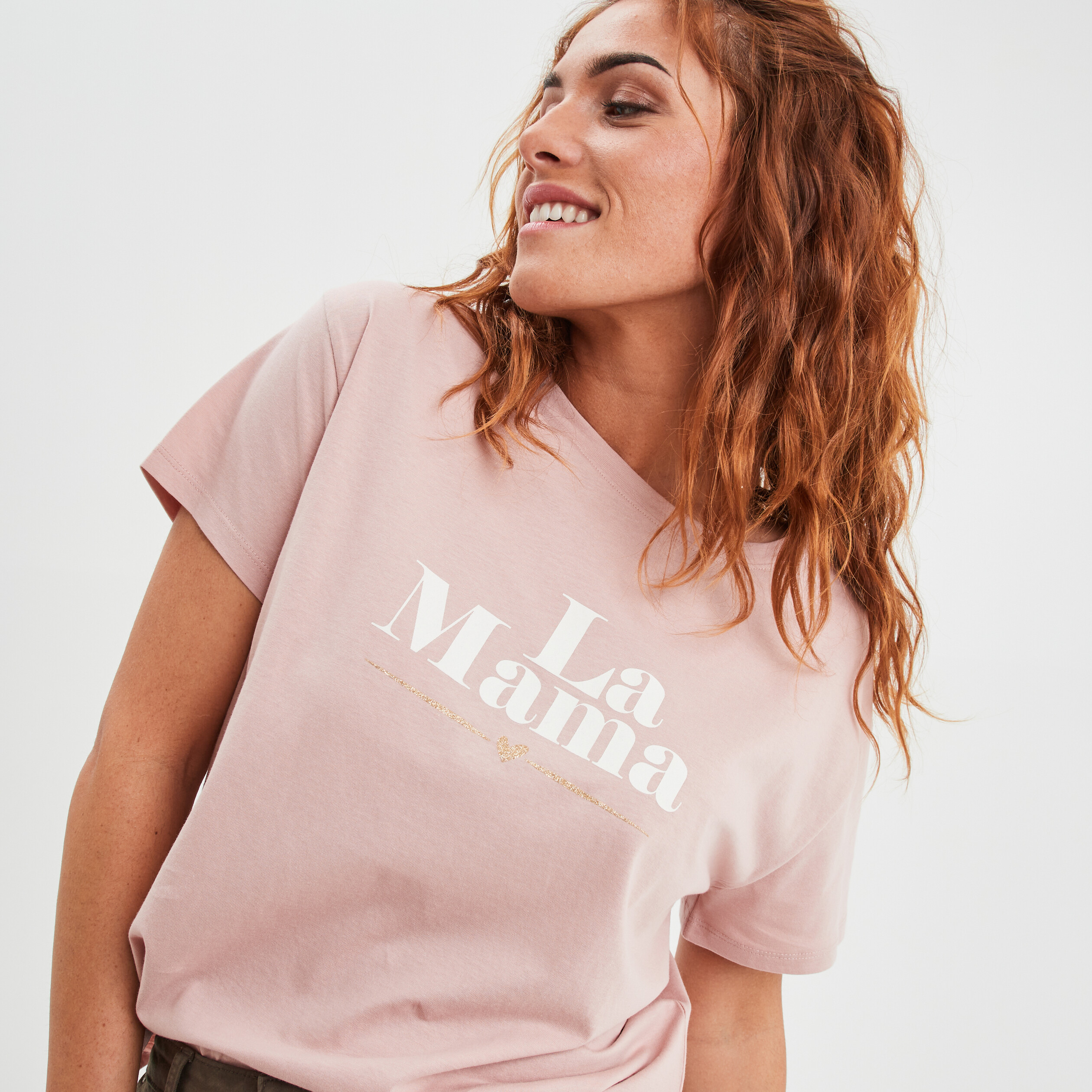 T-shirt fêtes des mères oversize vieux rose femme | La Halle