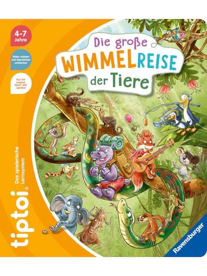 Ravensburger tiptoi Die große Wimmelreise der Tiere, 4-7 Jahre günstig kaufen onesize