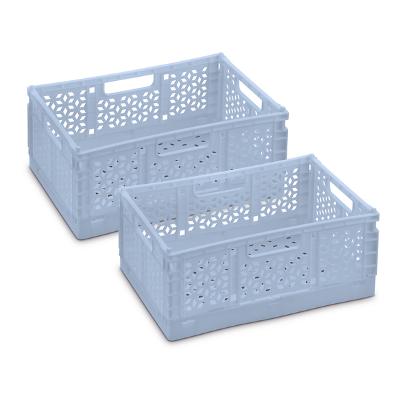 Mini-Klappbox groß, blau, 2er Set