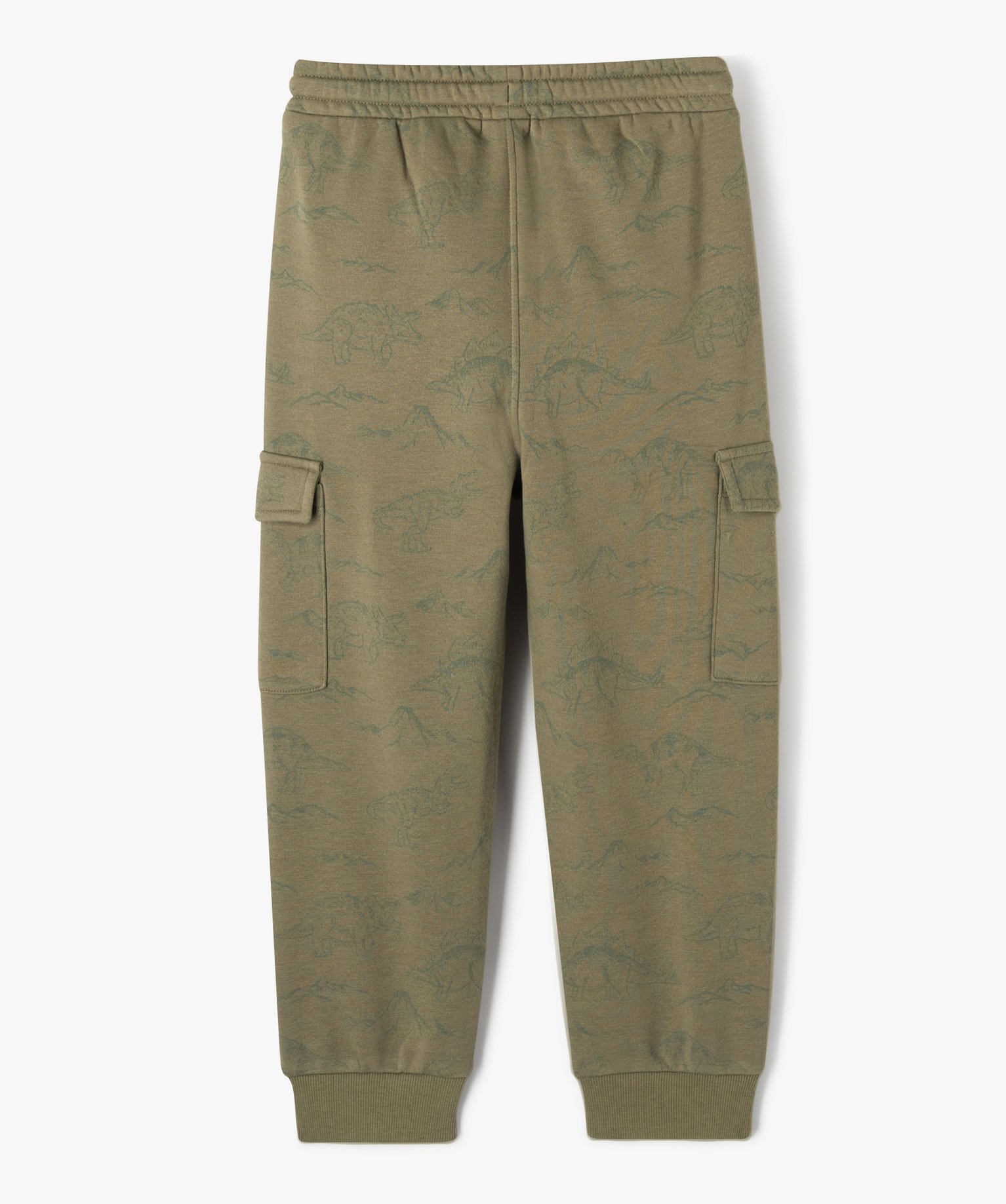 Pantalon de jogging molletonné avec poches à rabat Garçon vert | GEMO