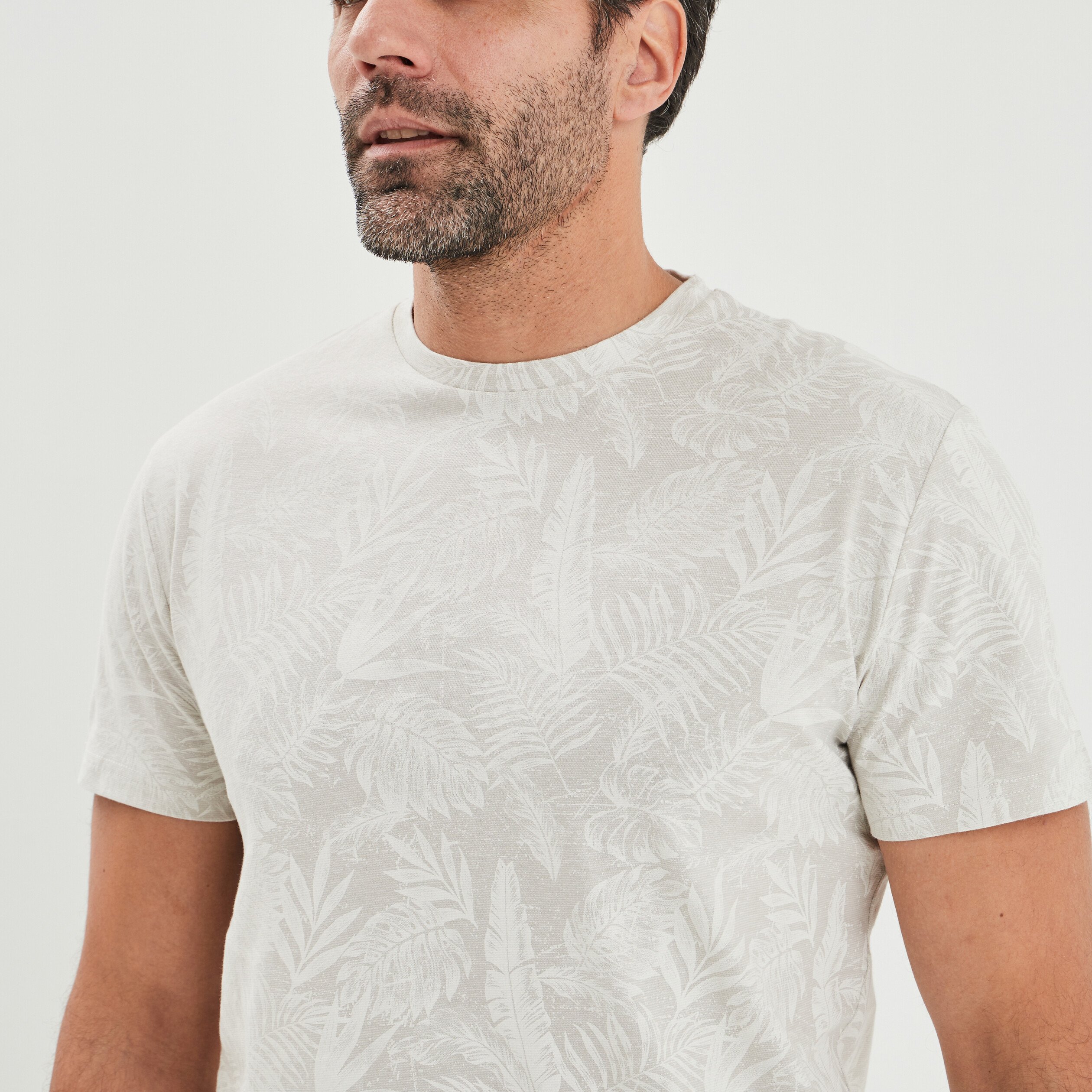 T-shirt manches courtes beige homme | La Halle