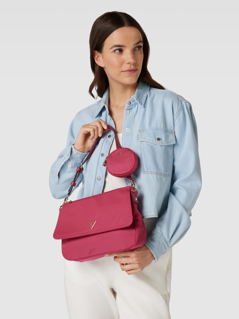Handtasche mit Label-Details Modell 'GEMMA' in fuchsia