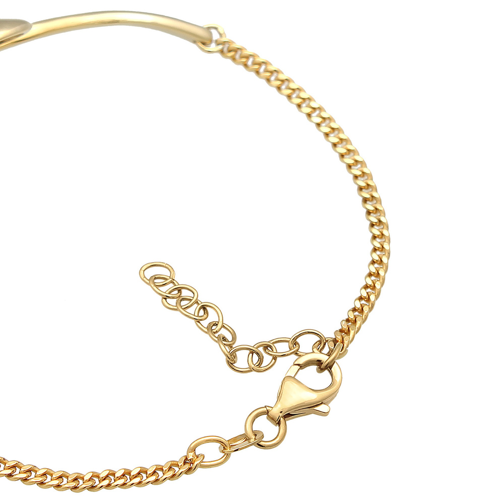 Elli Elli Bracelet Femmes Snake Curb Chain Boho Trend Ajustable en Argent Sterling 925 Bracelet