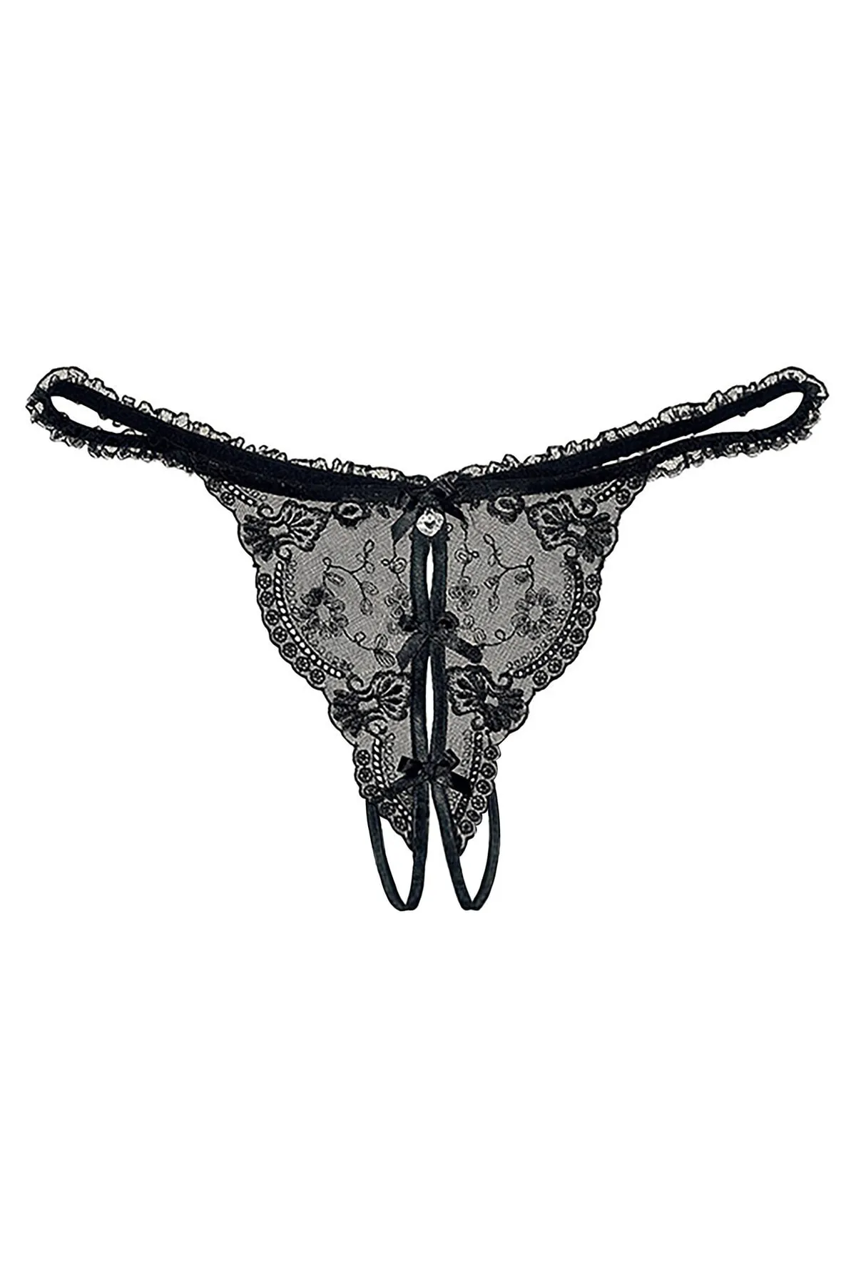 PETITE FLEUR GOLD  Slip - Schwarz - Unifarben