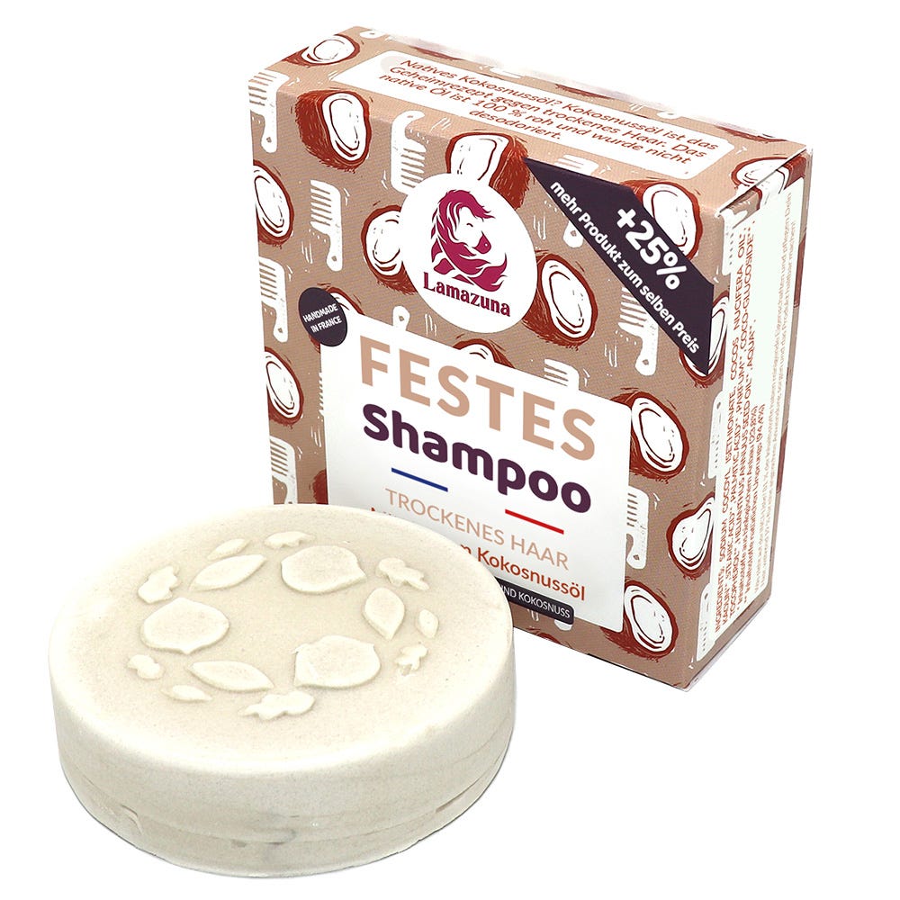 Lamazuna Festes Shampoo Kokosöl 70 g