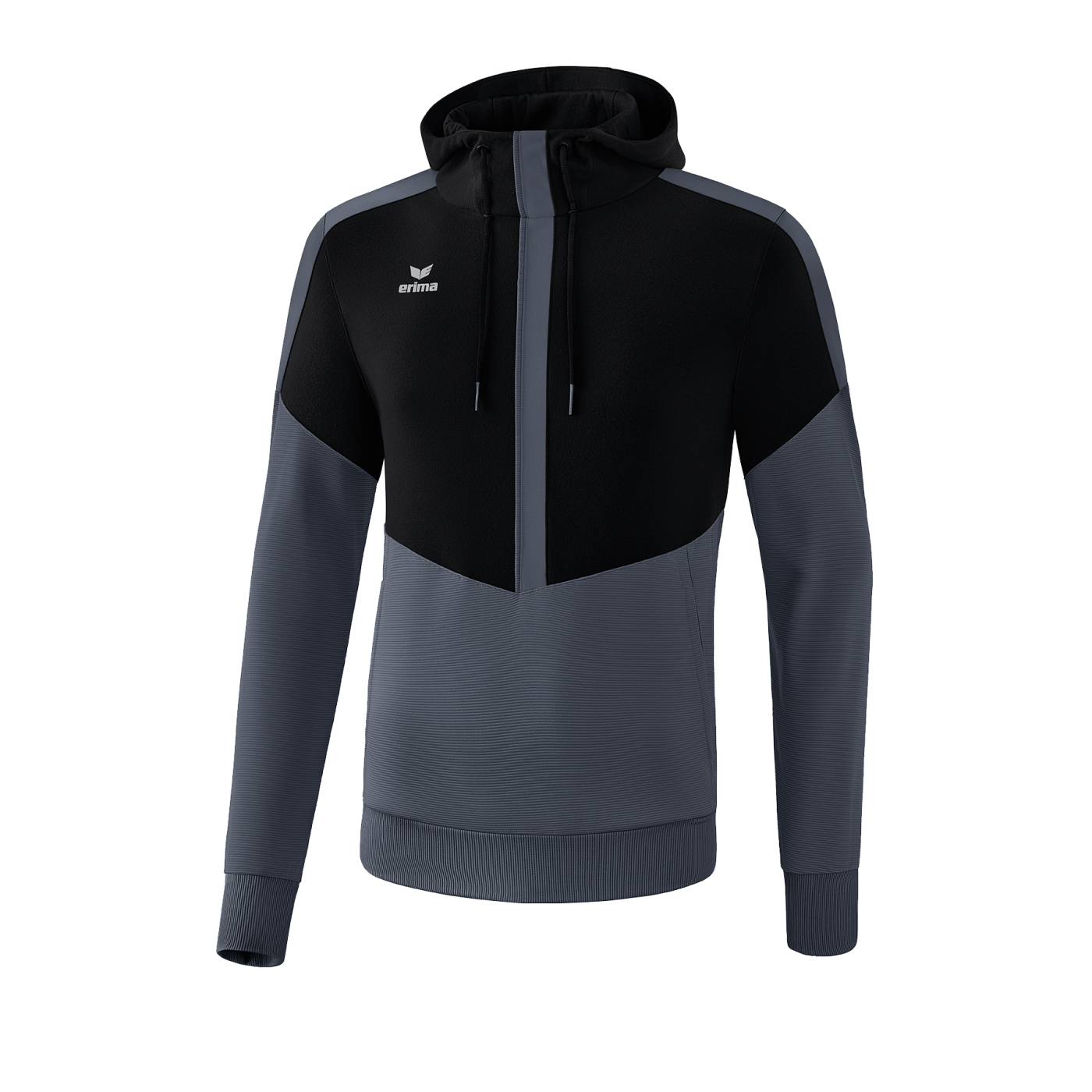 Erima Squad Hoody Kids Schwarz Grau