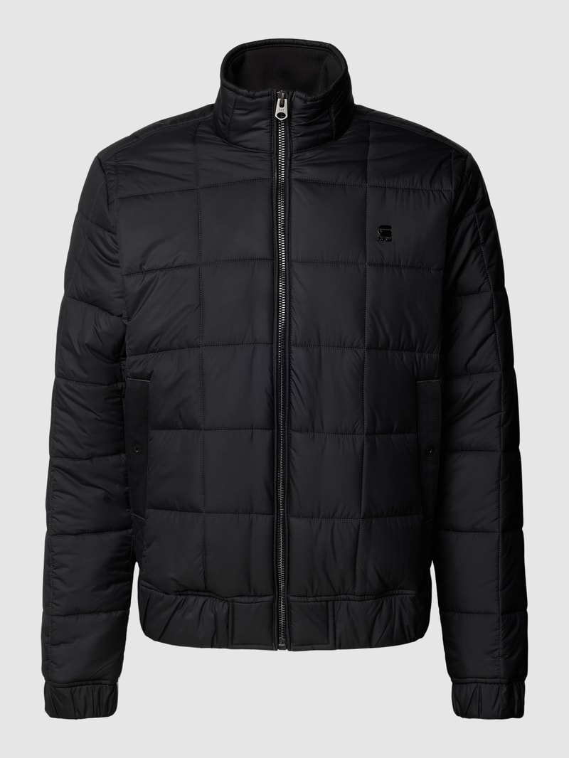 Steppjacke mit Label-Applikation Modell 'Meefic' in schwarz