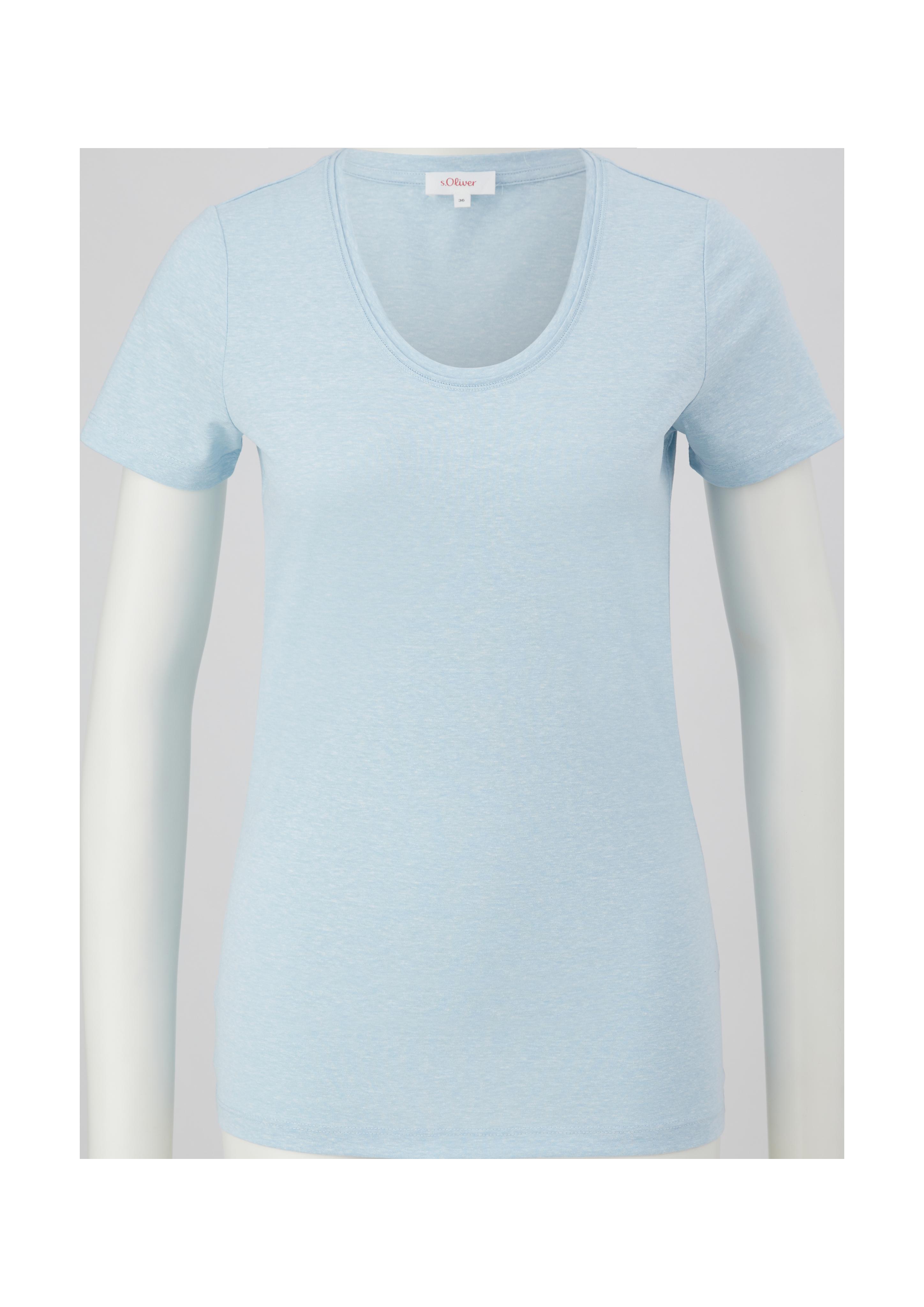 T-Shirt mit U-Ausschnitt  2134659-50W9