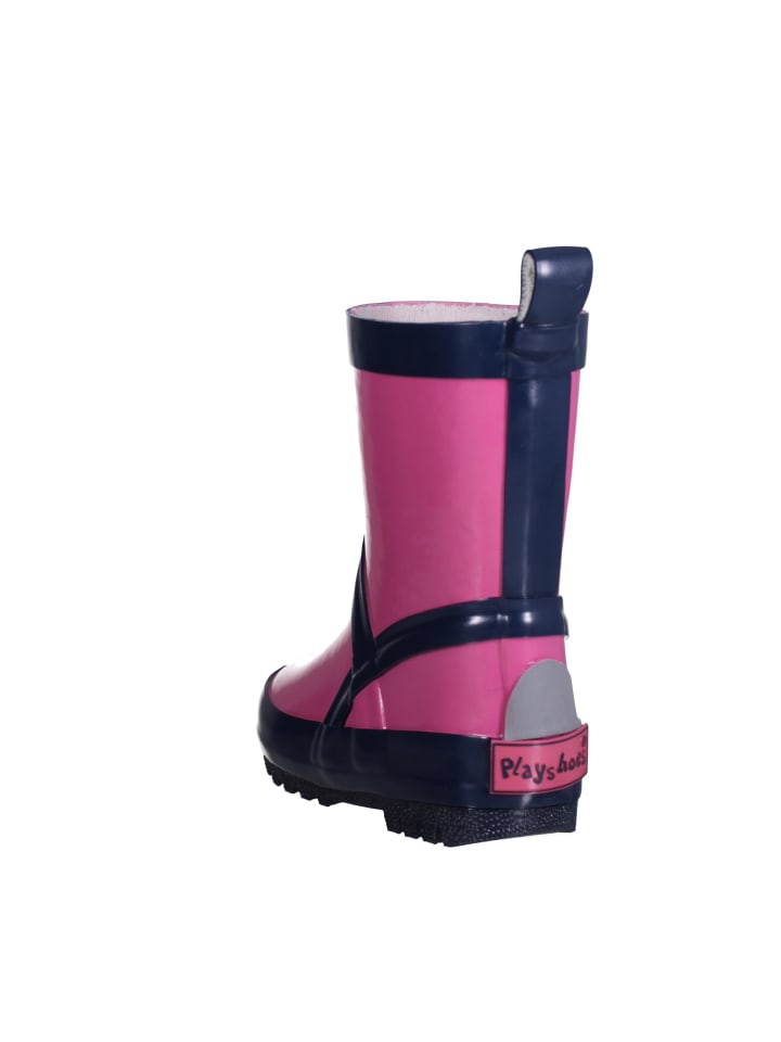 Playshoes Gummistiefel uni in Pink/Marine günstig kaufen