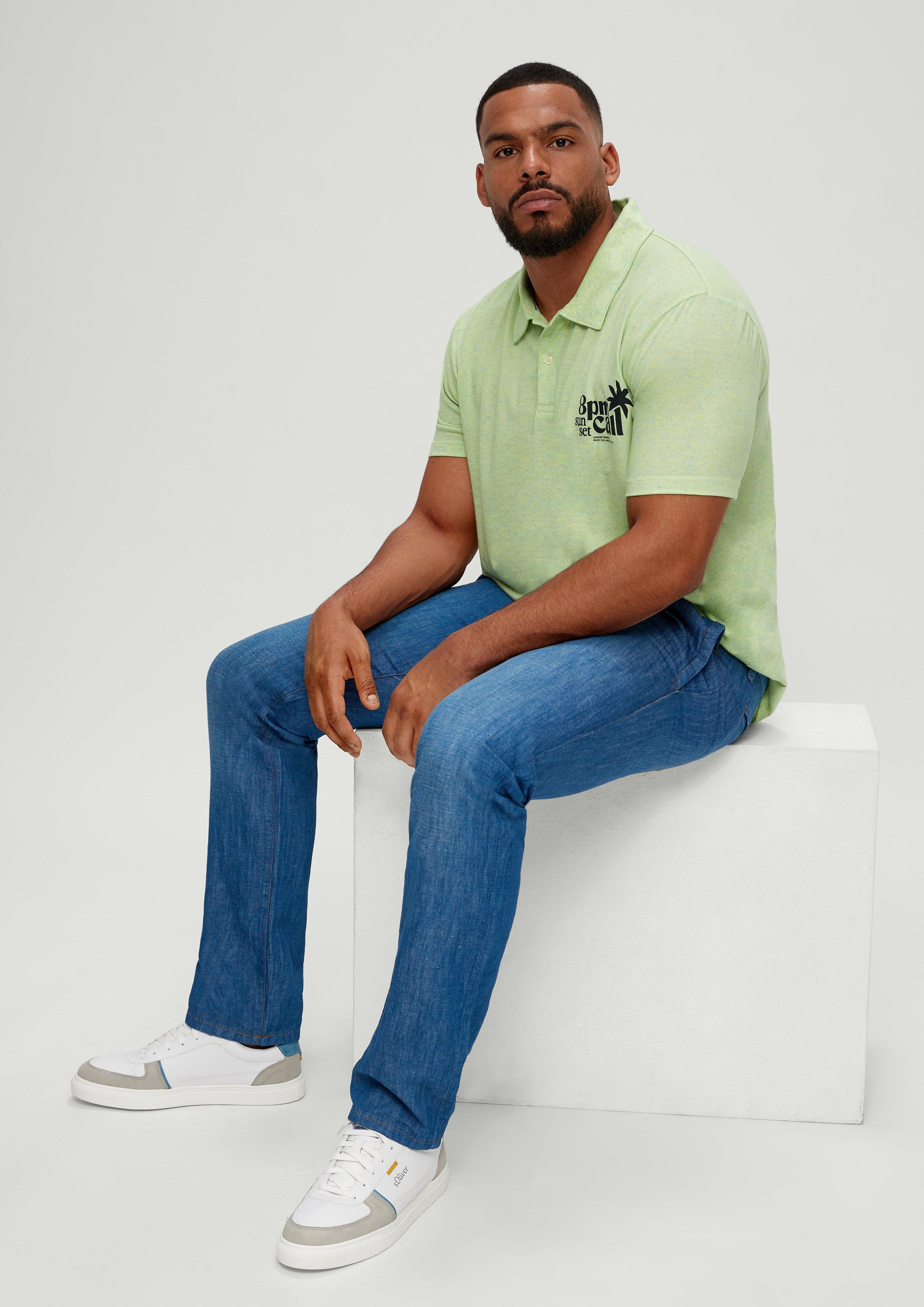 Meliertes Polo-Shirt  2135565-70D1