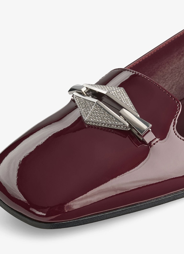 Jimmy Choo Ravi kiiltonahkaiset litteät ballerinat