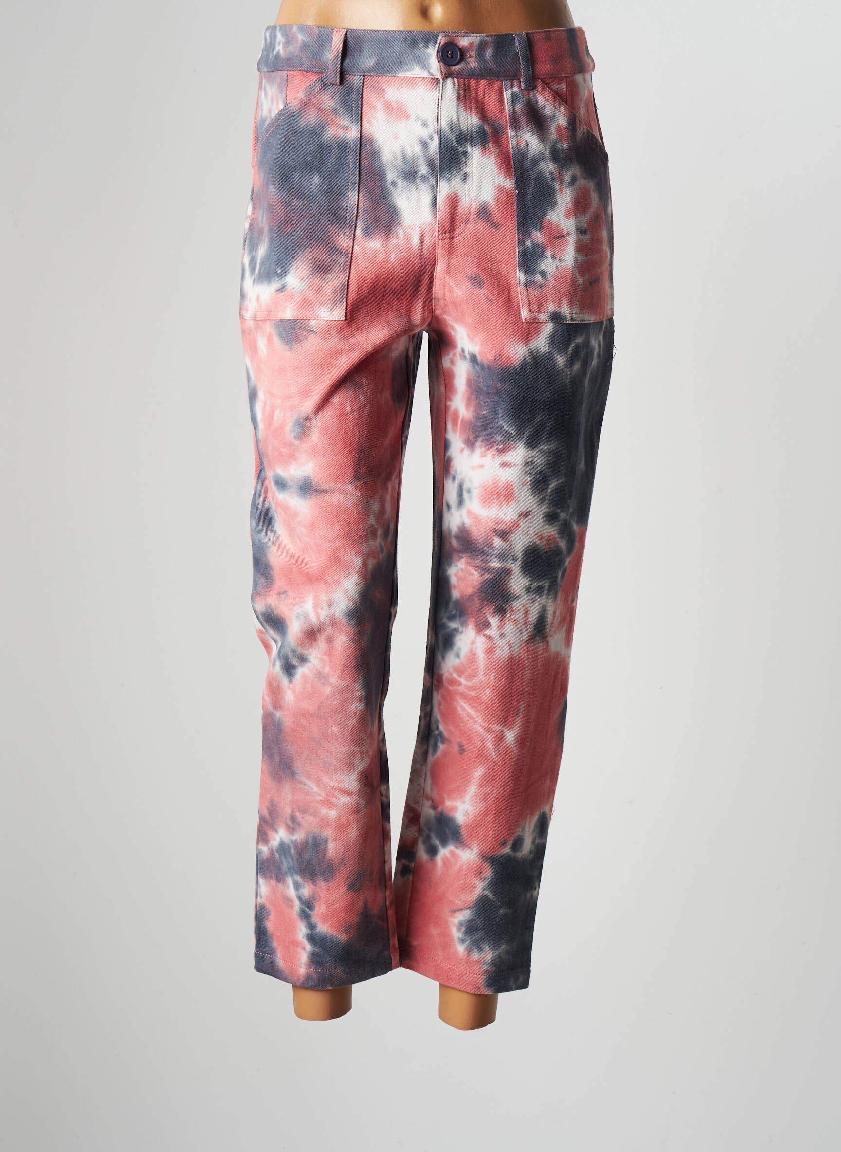 See U Soon Jeans Coupe Large Femme couleur rose