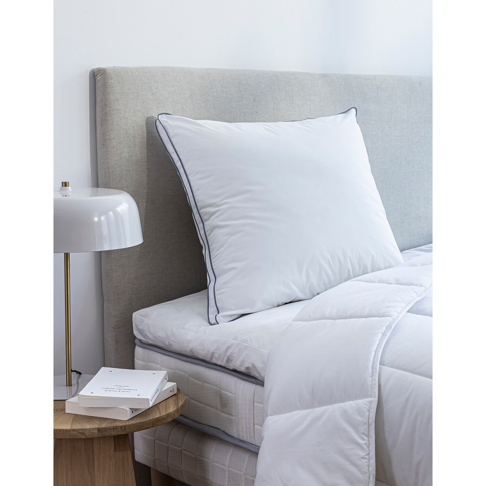 Oreiller percale coton microgel ferme