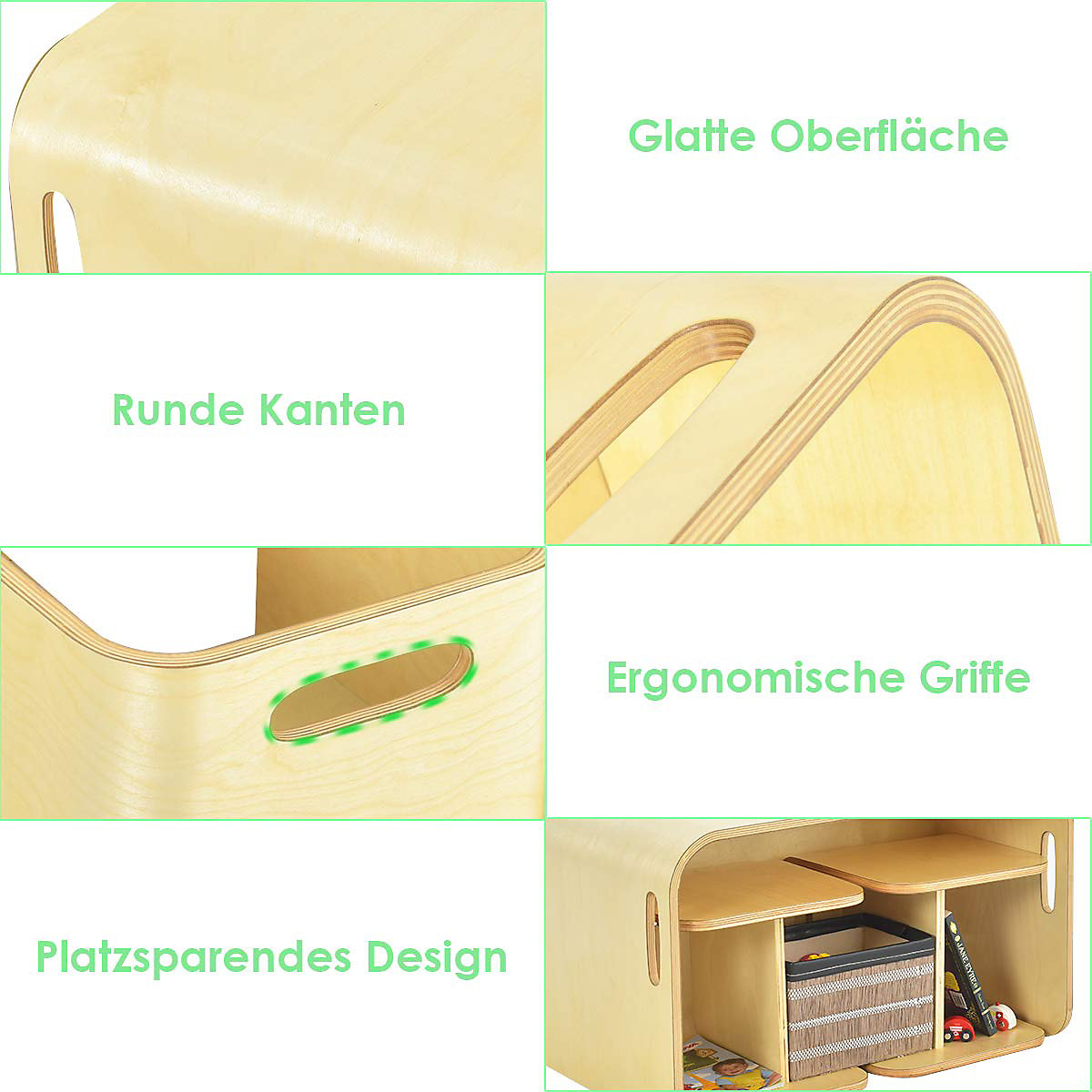 Kindersitzgrupppe 3tlg. Kindertisch Birke