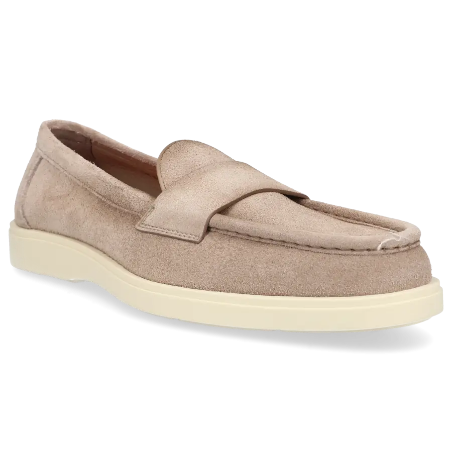 Santoni - Loafer MGDT18 Veloursleder - beige