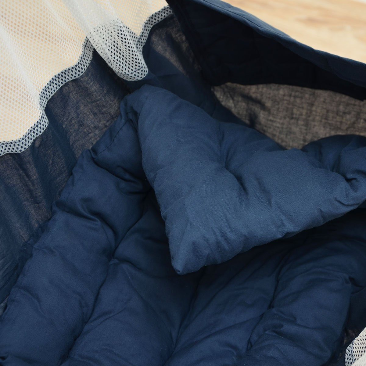 DuneDesign Babywippe Baby Hängematte 70x36x94cm Federwiege Hängewiege, Hängematte mit Feder+Matratze