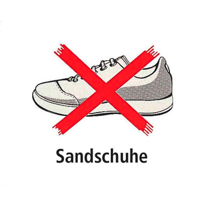 Sandschuhe Verboten Schild - Weiß, Rot