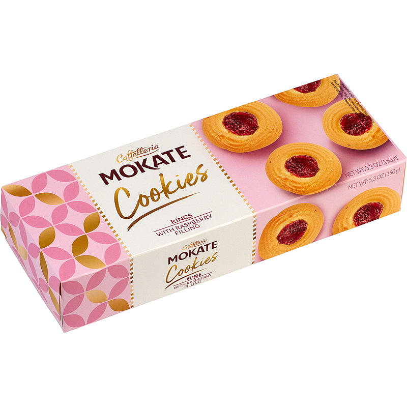Mokate Kjeks 150 g Bringebærkrans