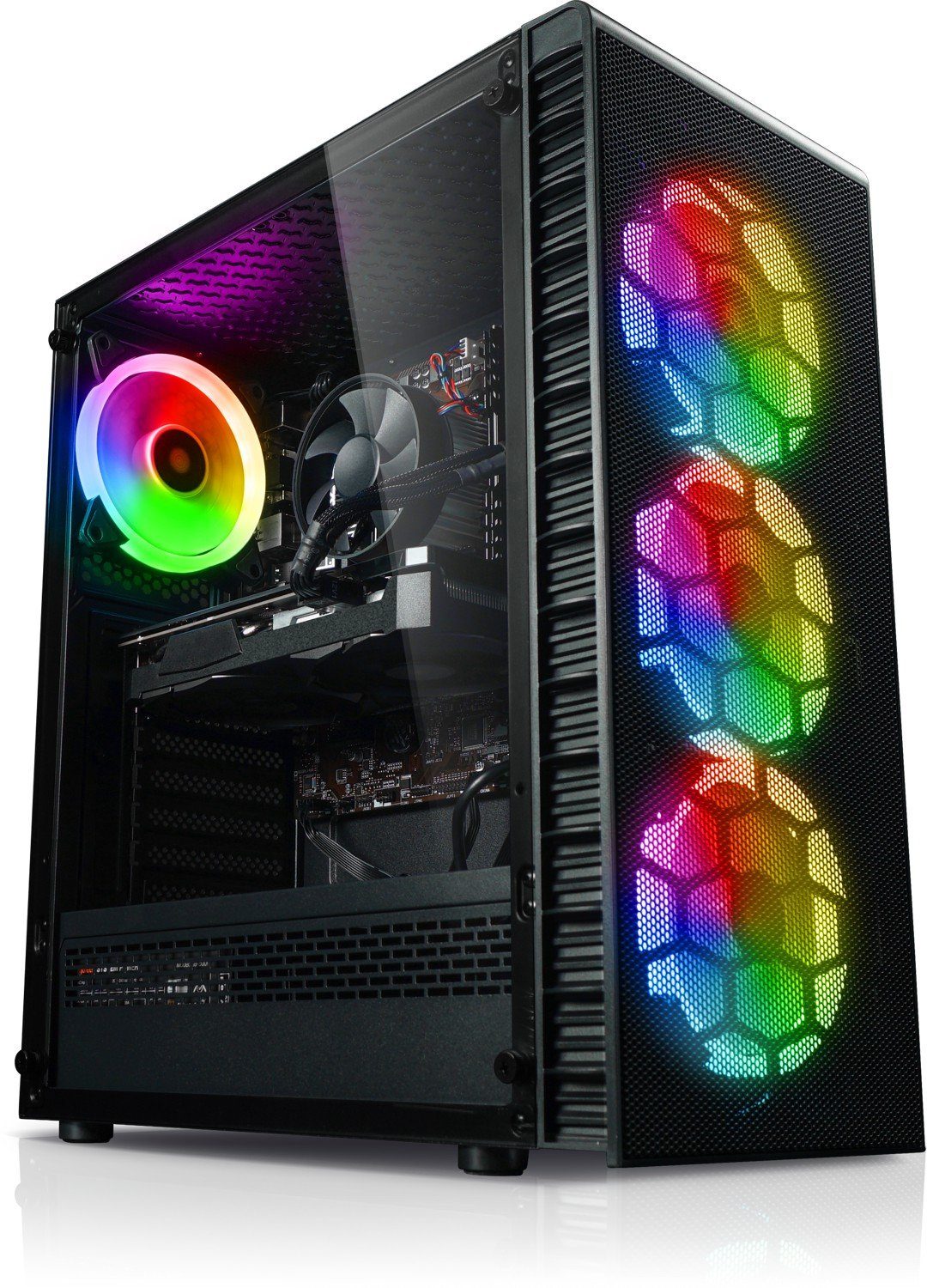 Kiebel Earthquake Gaming-PC (AMD Ryzen 7 AMD Ryzen 7 5700X, RTX 4060, 32 GB RAM, 1000 GB SSD, Luftkühlung, ARGB-Beleuchtung)