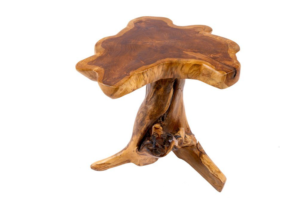 riess-ambiente Beistelltisch ROOT 40cm natur, Massivholz · Handarbeit · Nachttisch · Hocker · Teakholz