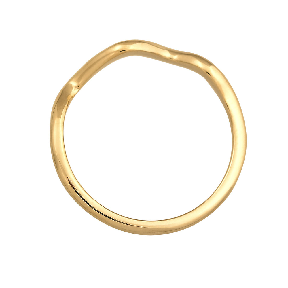 Elli Elli Bague Femmes Vagues Minimaliste Géo Tendance en Argent Sterling 925 Bague