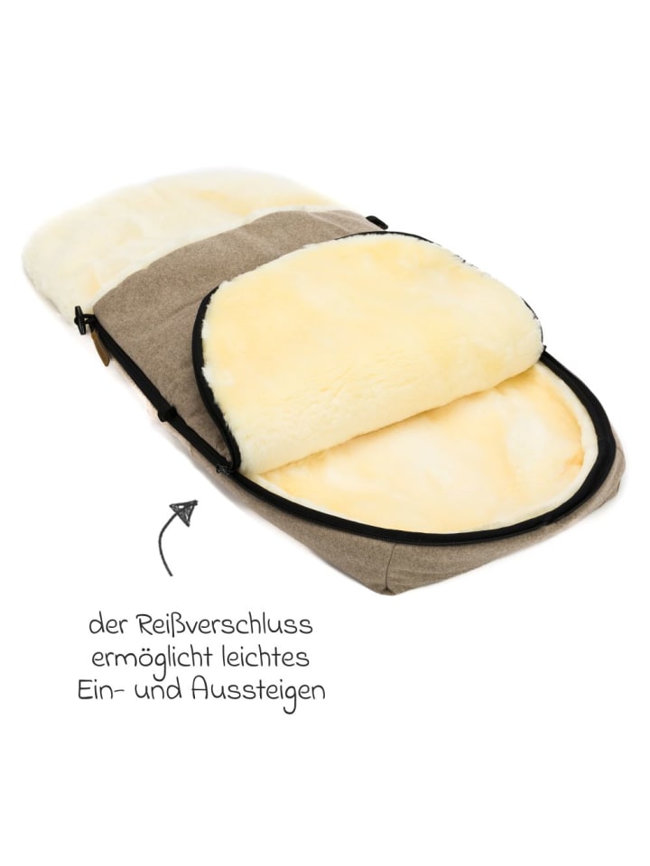 fillikid Lammwoll-Fußsack Makalu Wool für Buggy, Sport- in braun günstig kaufen onesize