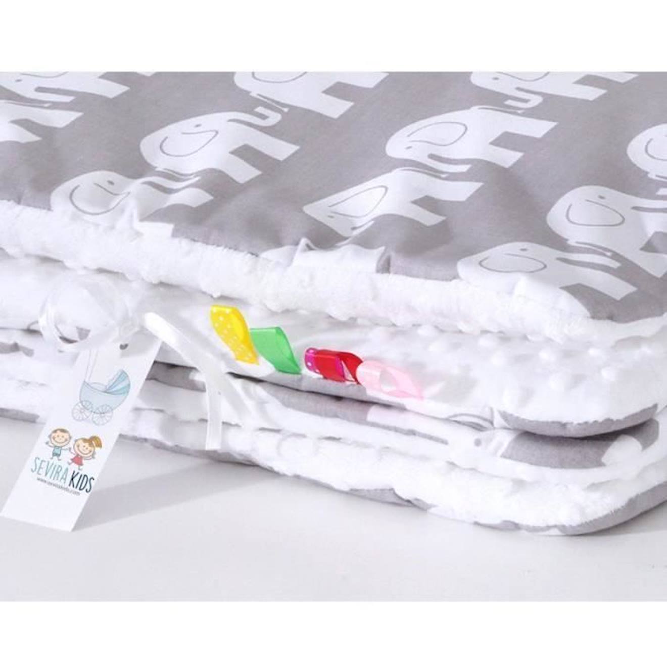 Couverture bébé en coton et minky