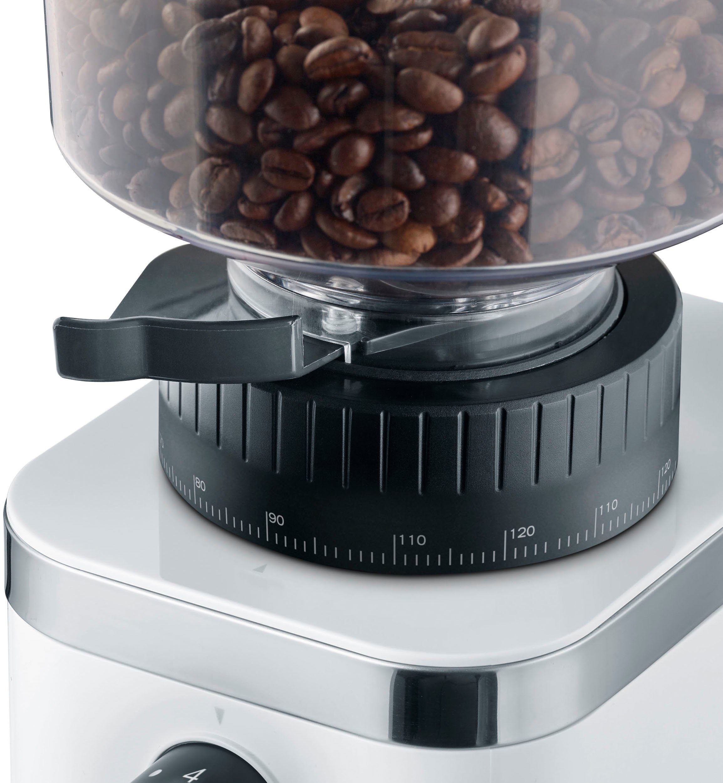 Graef Kaffeemühle CM 501, 135 W, Kegelmahlwerk, 300 g Bohnenbehälter, 140 individuelle Mahlgradeinstellungen