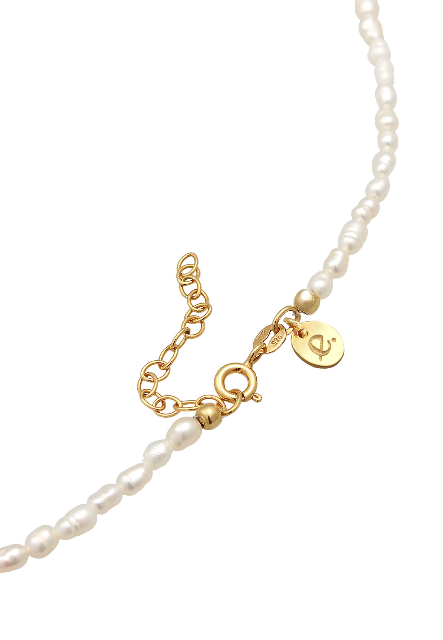 Collana girocollo classica da donna Elli PREMIUM con perle coltivate d'acqua dolce in argento sterling 925 placcato oro