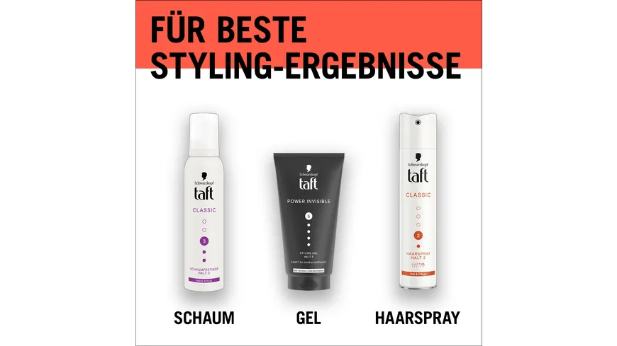 TAFT Haarspray Classic Halt & Pflege 250 ml Haltegrad 2 - leichter Halt 250 ml