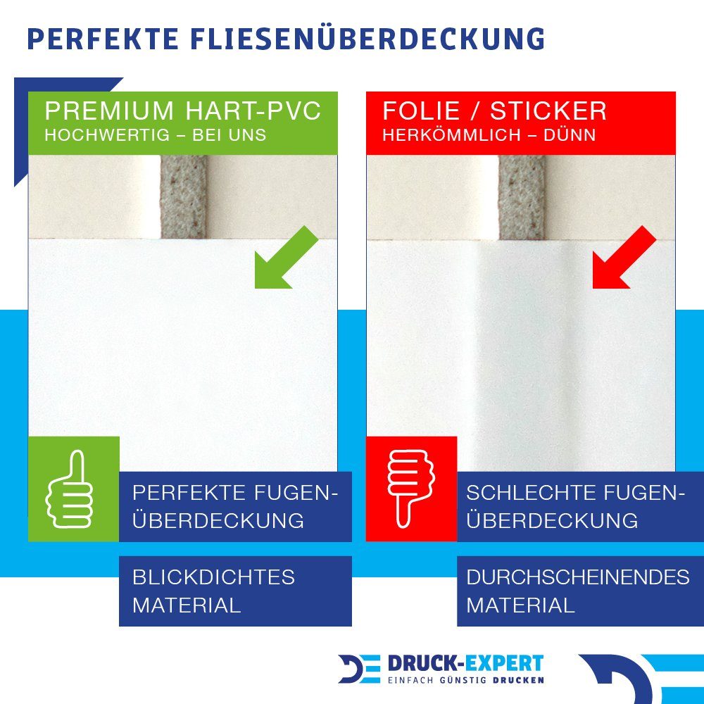 DRUCK-EXPERT Küchenrückwand Küchenrückwand Sand Gras Premium Hart-PVC 0,4 mm selbstklebend