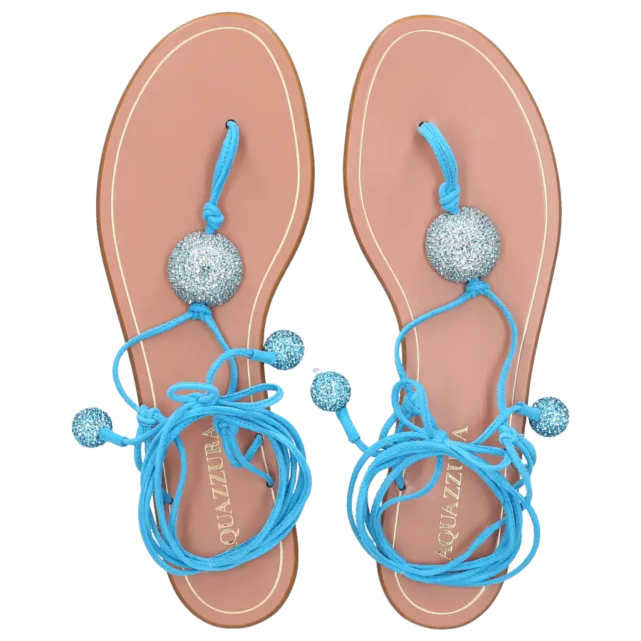 Aquazzura - Sandalen JACKIE Veloursleder - blau