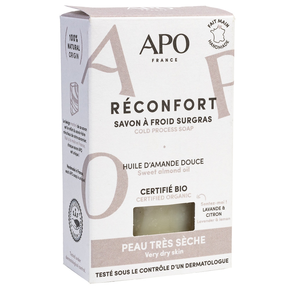 APO France Savon à froid surgras Réconfort Savons solides saponifiés à froid