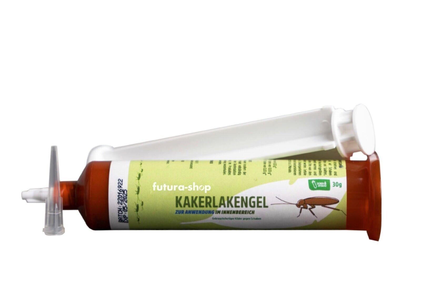 Futura-Shop Insektenvernichtungsmittel Schabengel Schaben Kakerlaken Köder Gel Schabenbekämpfung, 30 g, Schabenmittel