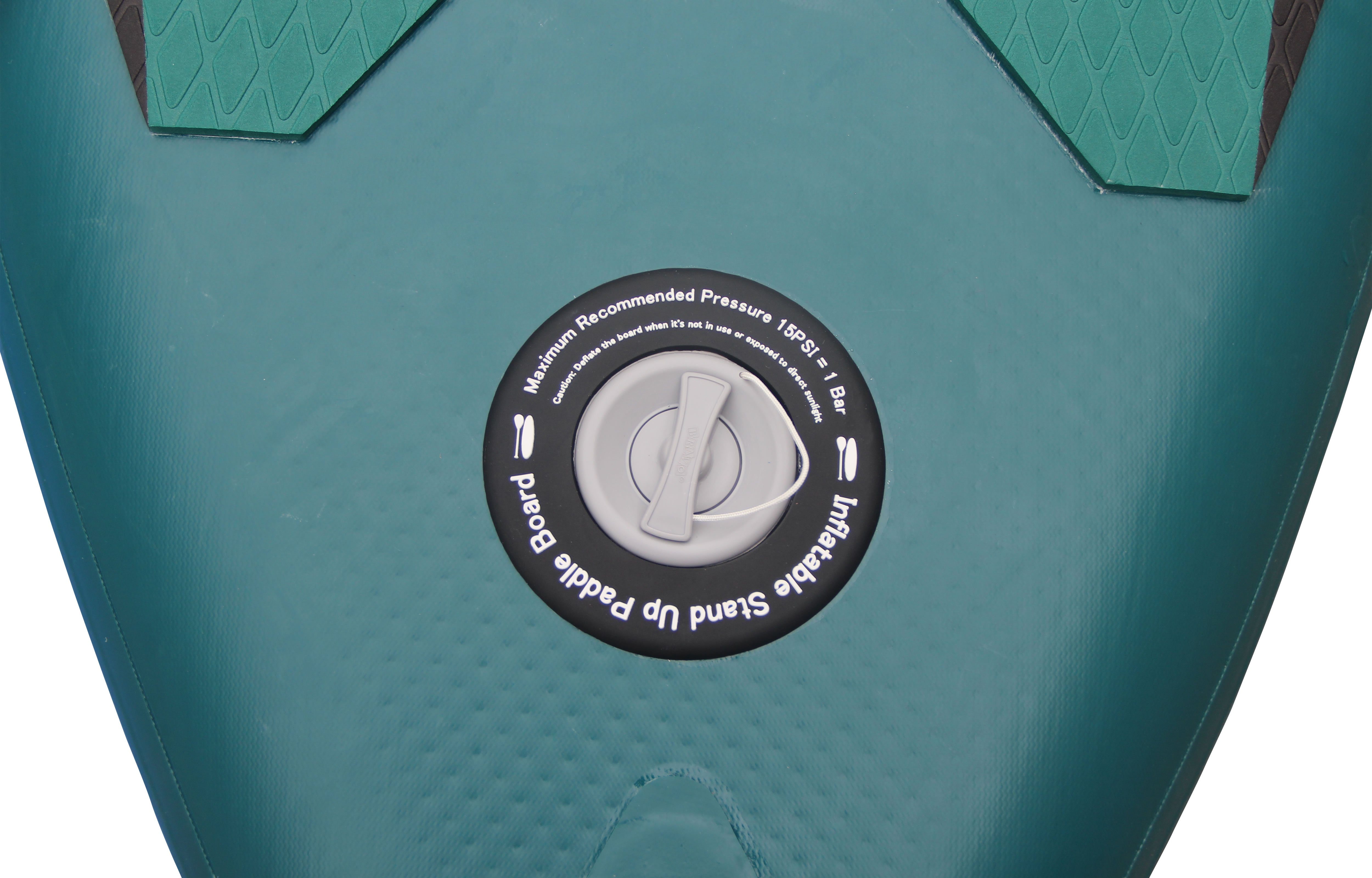 L.A. Sports Inflatable SUP-Board Devil 10.1” Set SUP mit Sitz Allround Stand-Up Paddle Board 330 cm, Stand Up Paddeling Board, (Set, mit ALU Paddel & Spinera Classic SUP Sitz), für Jugendliche & Erwachsene, Anfänger und Fortgeschrittene Paddler