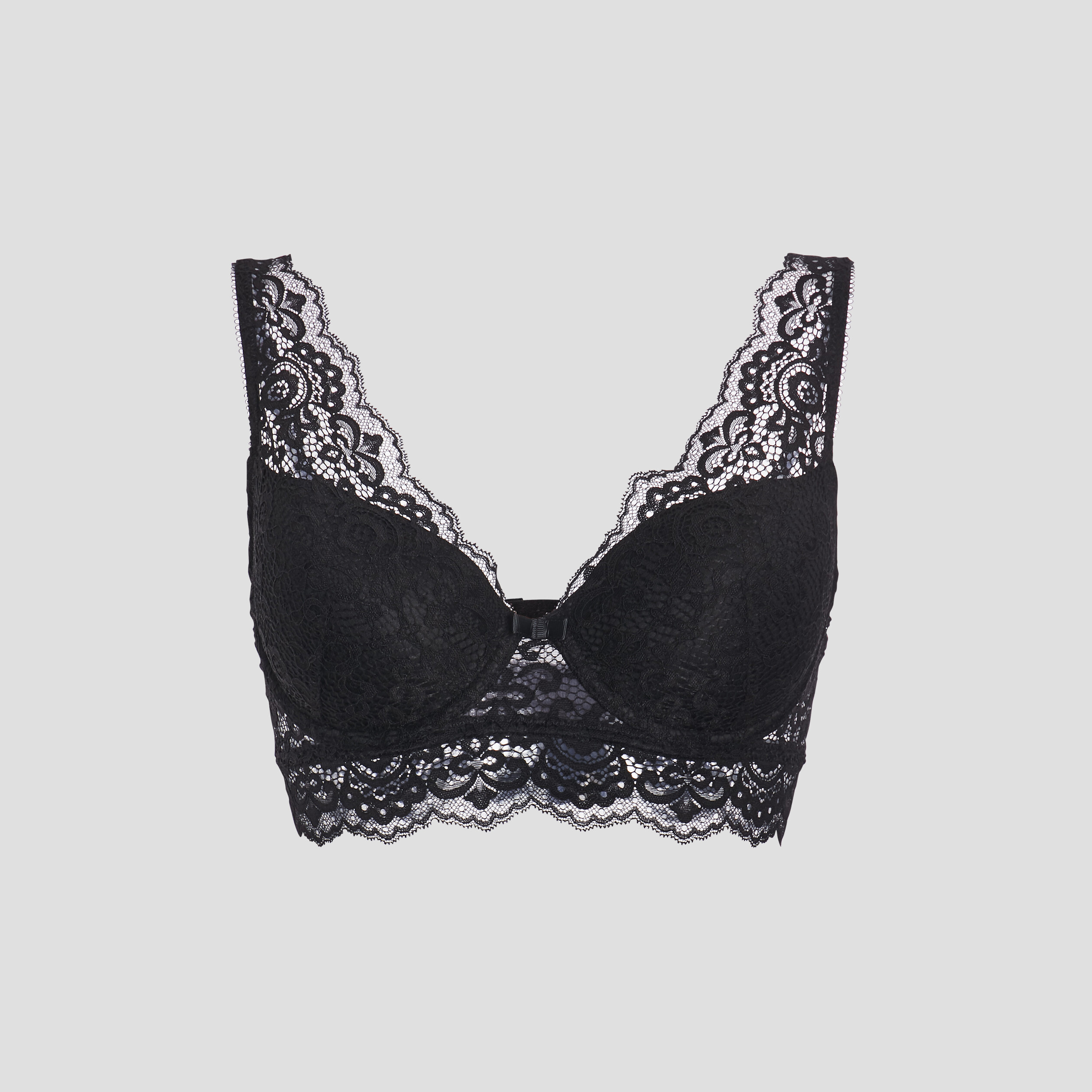 Soutien-gorge foulard en dentelle noir femme | La Halle