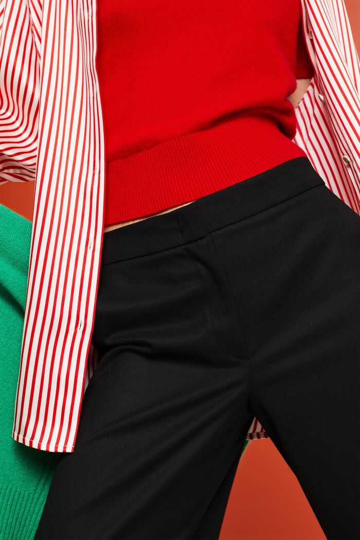 Flanellhose mit geschlitztem Beinsaum