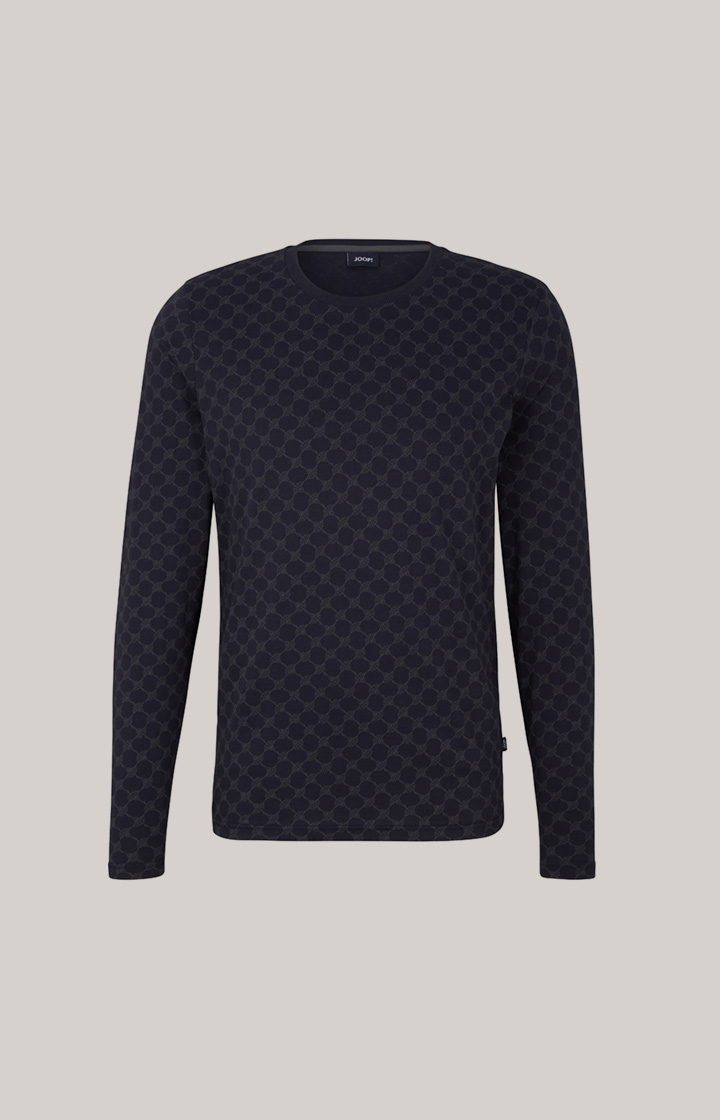 Cornflower Loungewear Longsleeve in Navy gemustert
