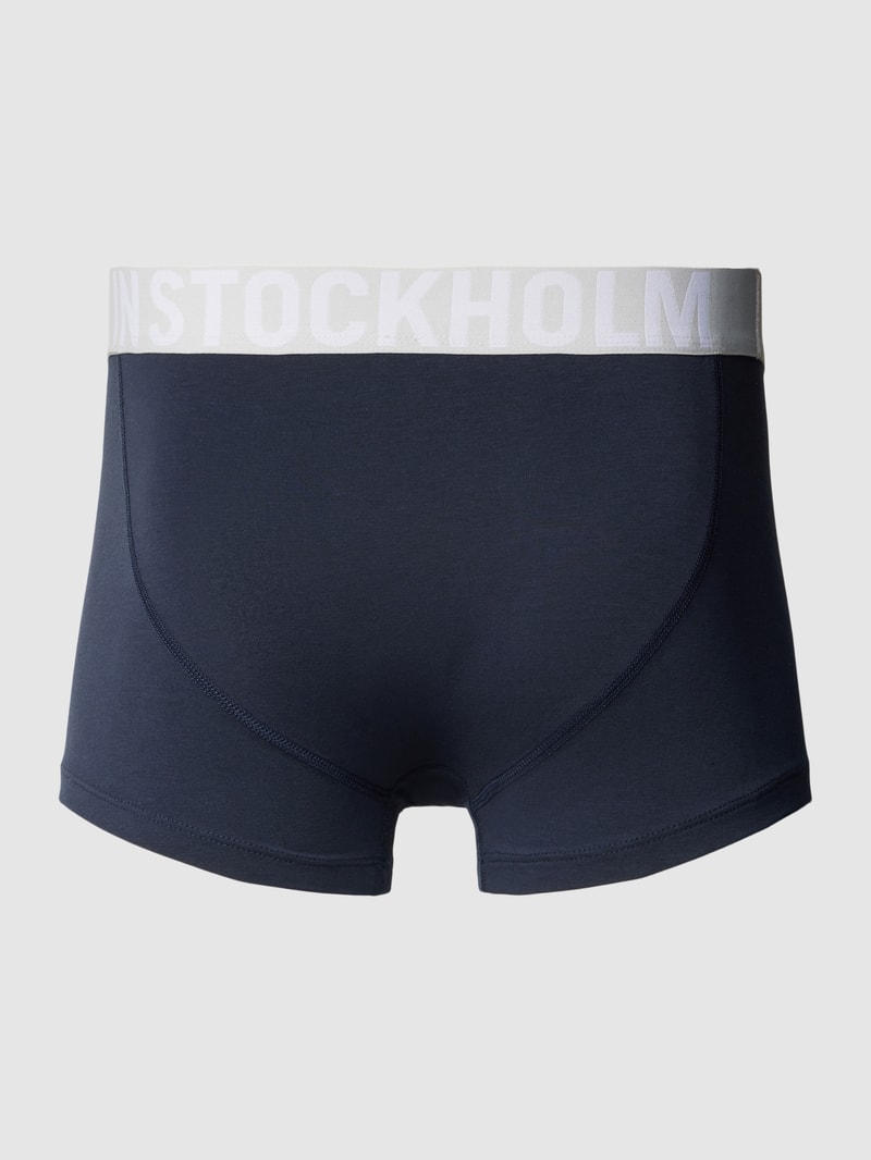 Trunks mit Label-Bund Modell 'ESSENTIALS' im 3er-Pack in dunkelblau