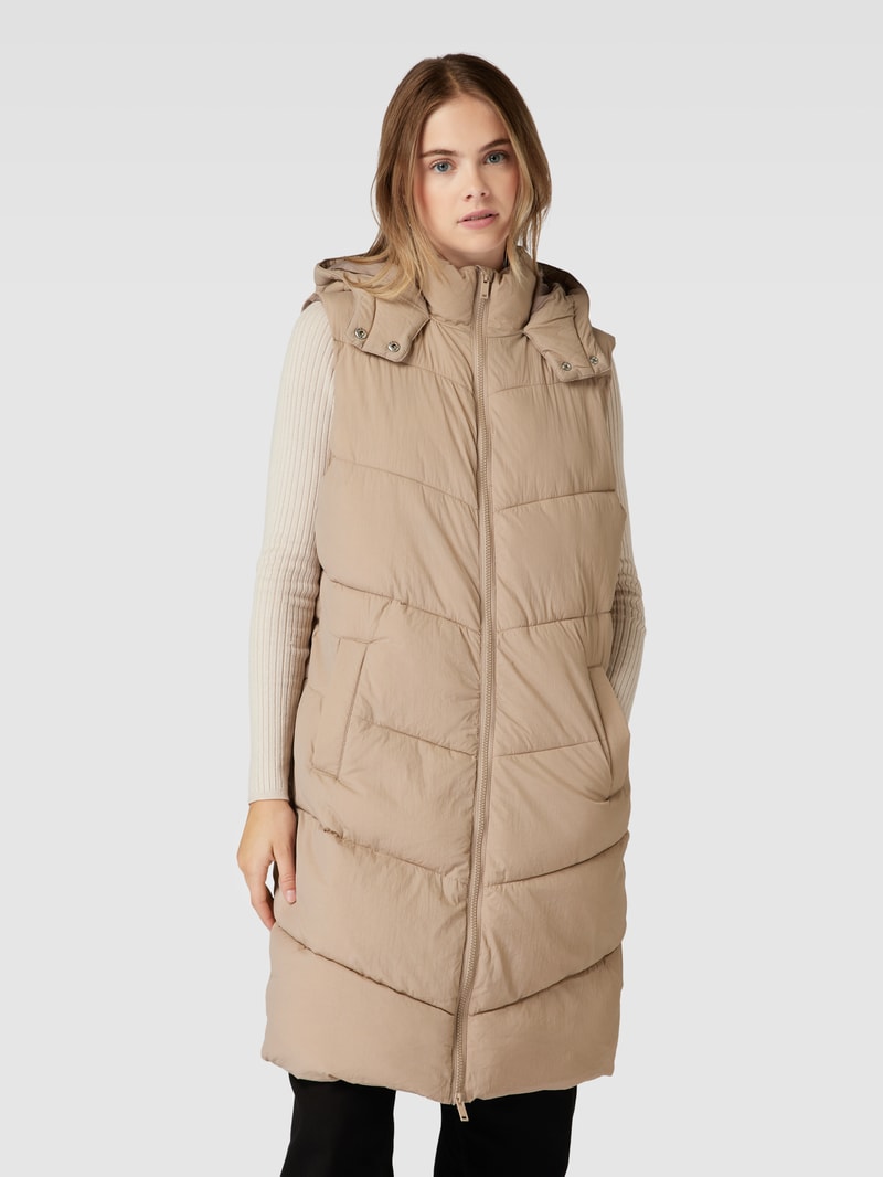 Steppweste mit Kapuze Modell 'JAMILLA' in beige