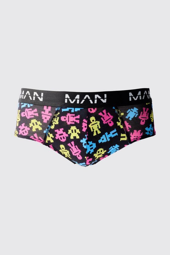 3er-Pack Boxershorts mit Man Retro Game-Print