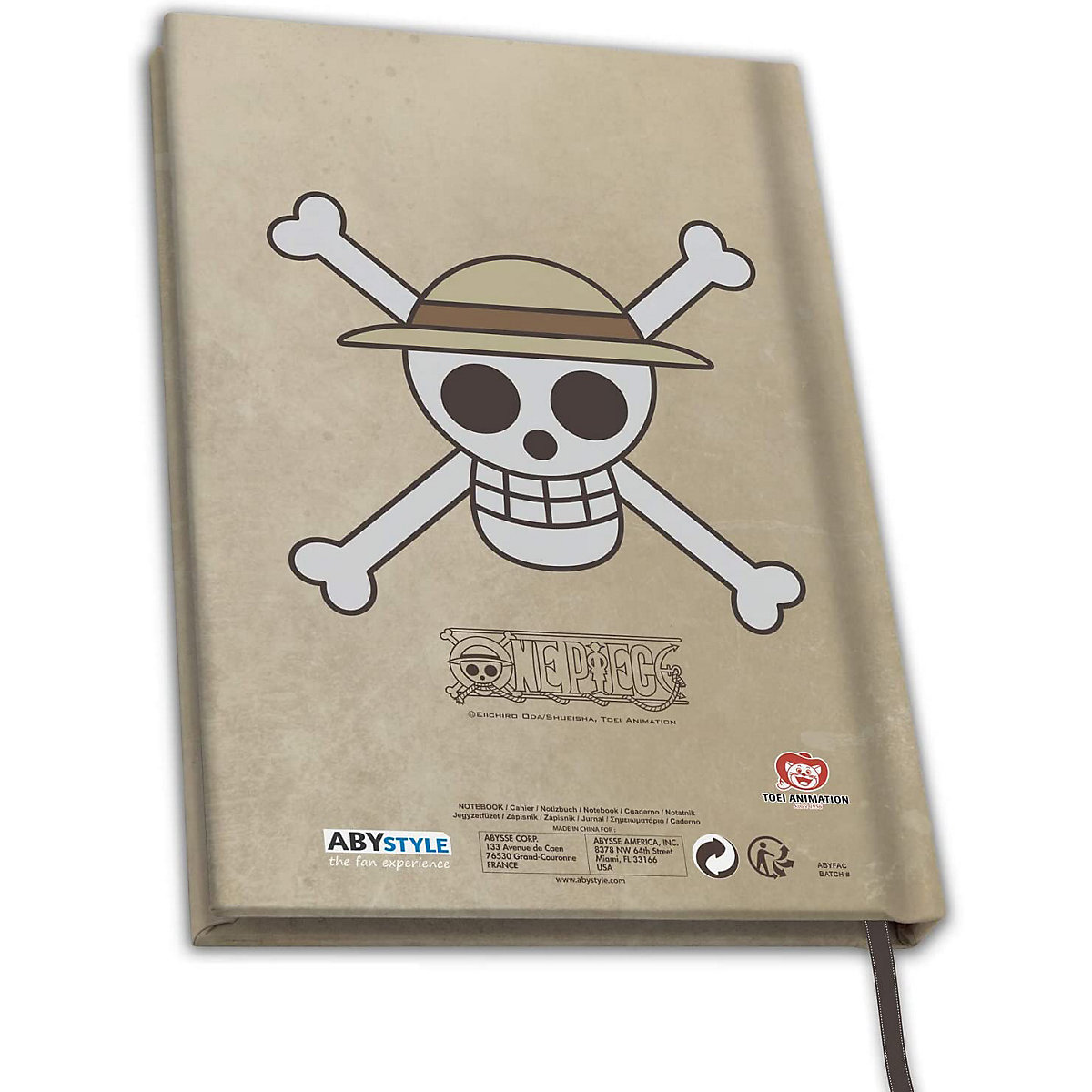 Notizbuch A5 One Piece, 180 Seiten