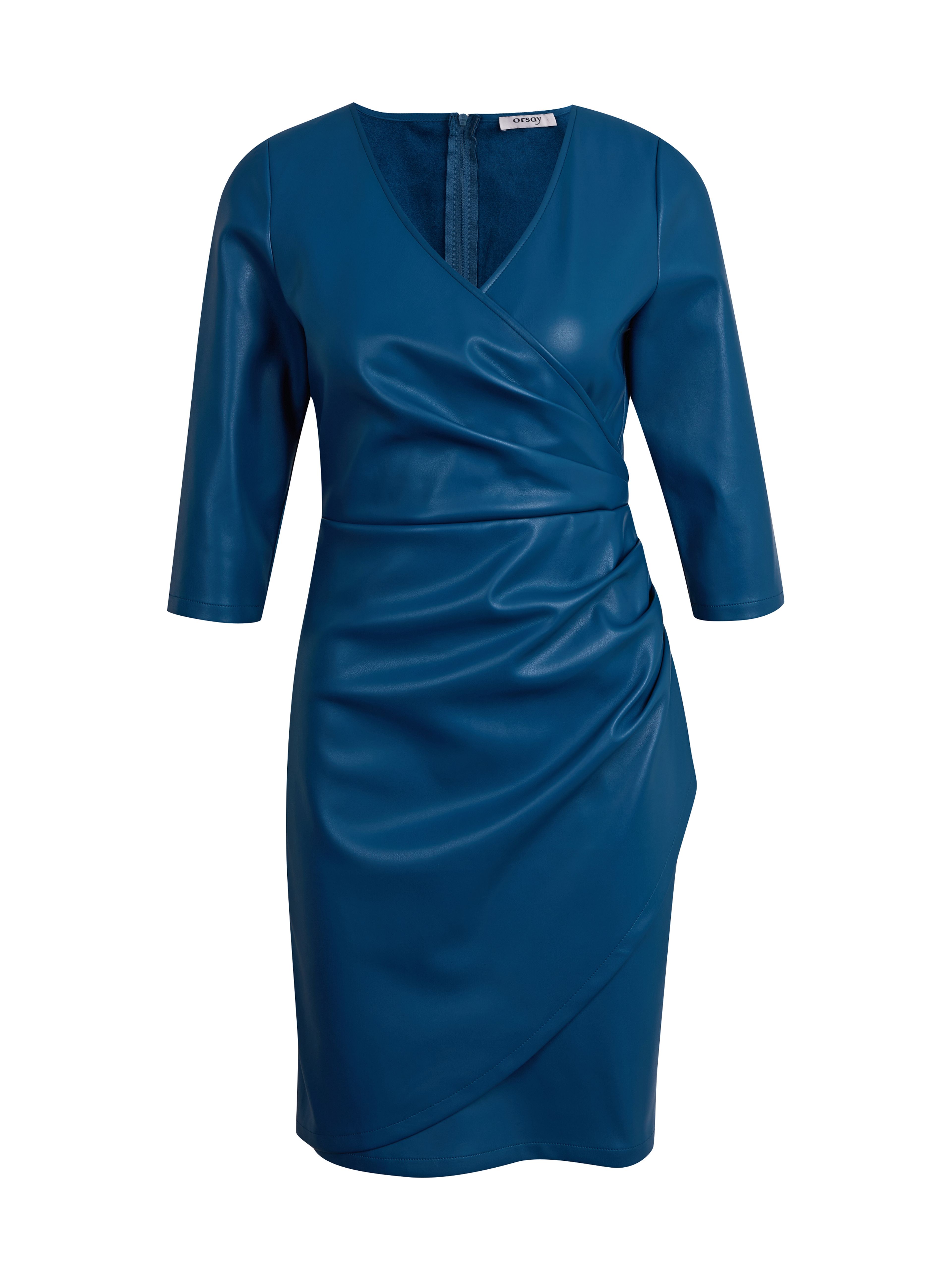 Blaues Damen-Kunstlederkleid ORSAY