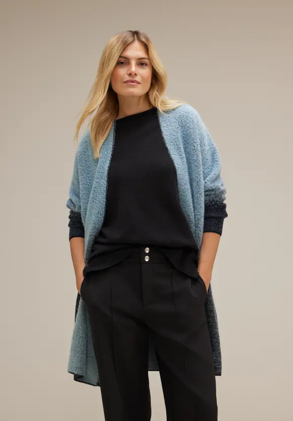 Street One Lange Federgarn Strickjacke