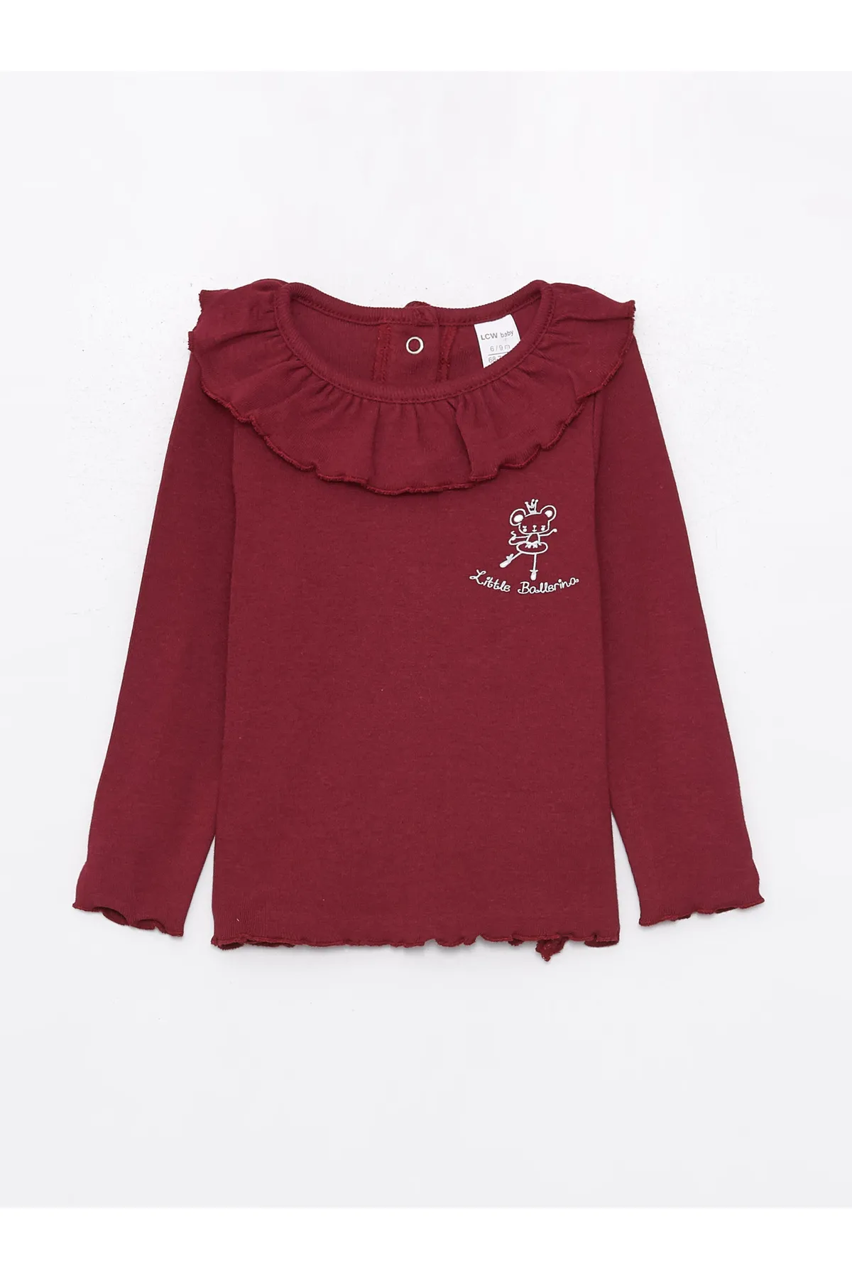 LC Waikiki  2-teiliges Set aus bedruckter Langarmbluse und Leggings für Babys mit Rundhalsausschnitt