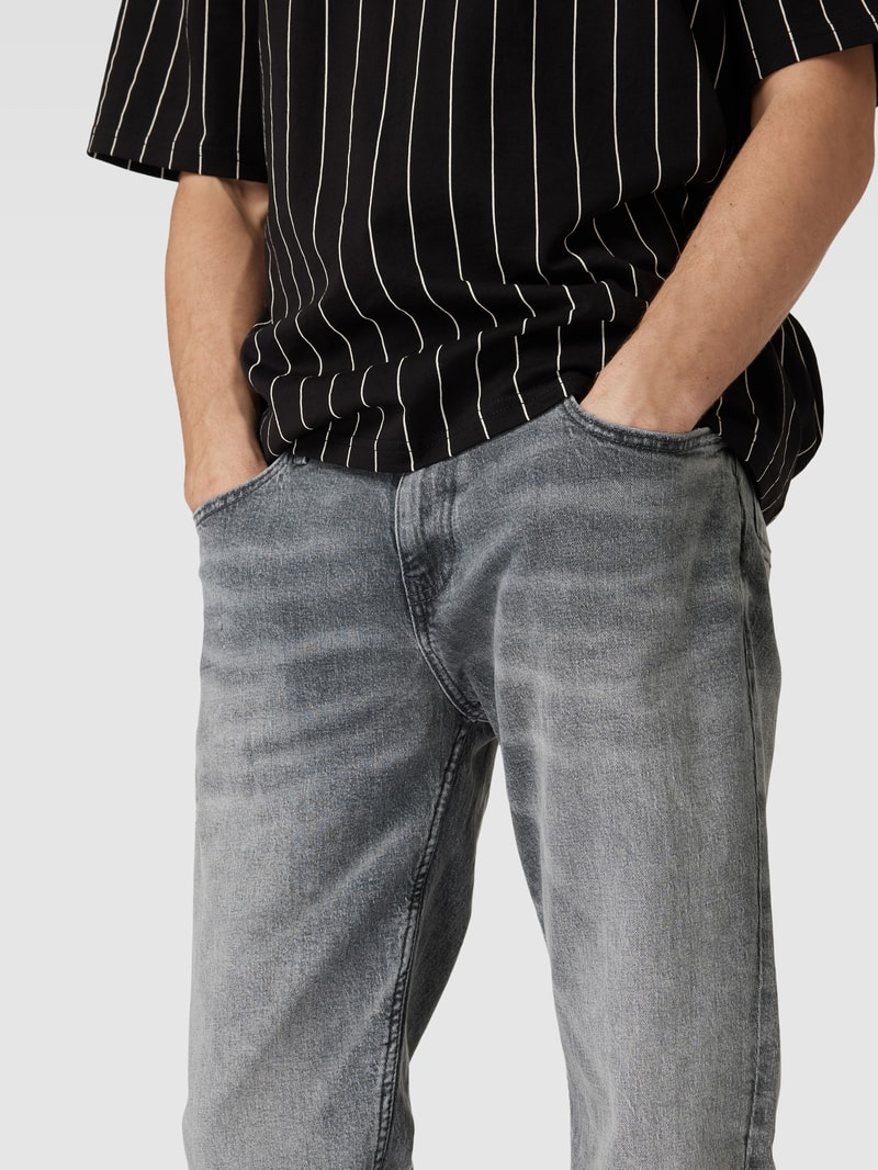 Regular Fit Jeans im 5-Pocket-Design Modell 'RYAN' in mittelgrau