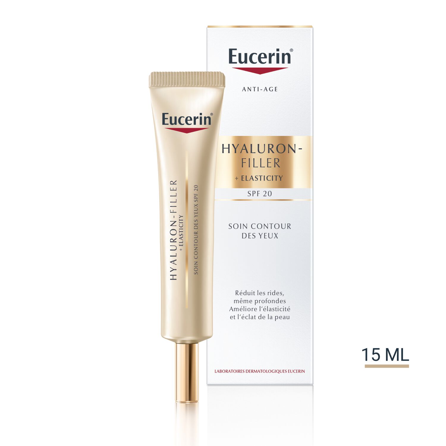 Eucerin Hyaluron-Filler + Elasticity SPF20 Soin Anti-Age Contour des Yeux