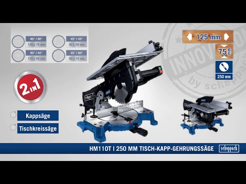 Scheppach 5901103901 HM100T 254 mm bordrundsav, tværsav og geringsav